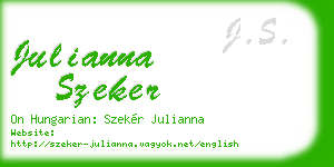 julianna szeker business card